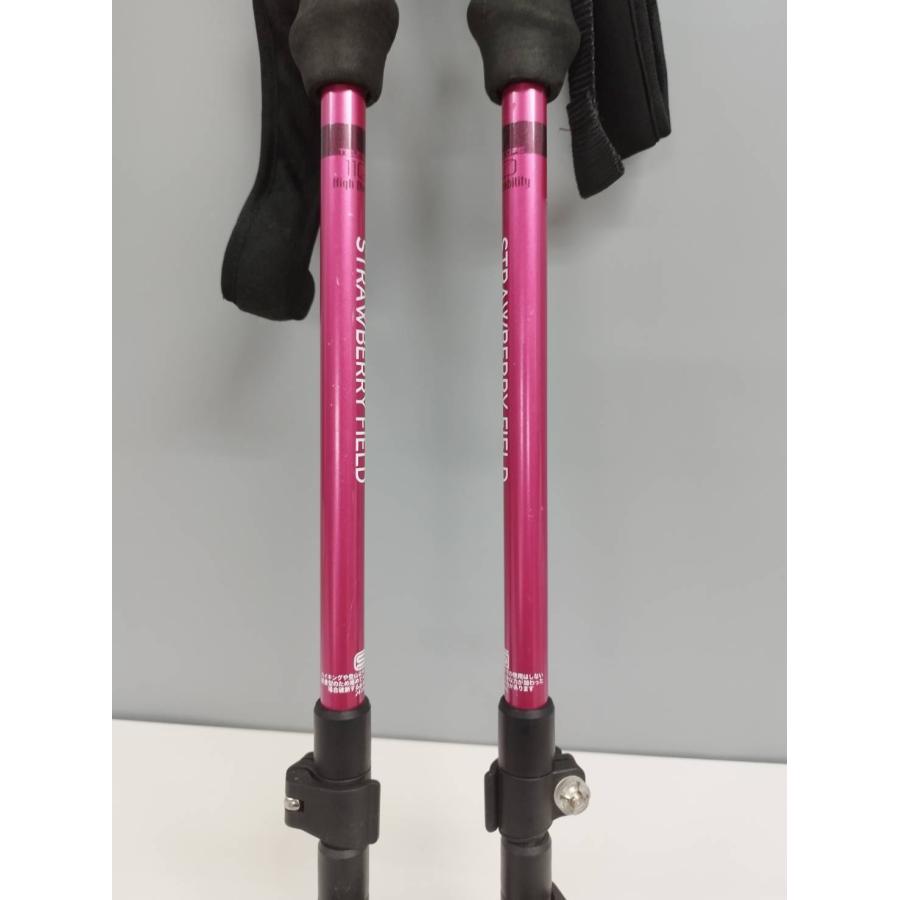 キザキ STRAWBERRY FIELD 110cm/トレッキングポール/ピンク キザキ STRAWBERRY FIELD 110cm/トレッキングポール/ピンク : 中古