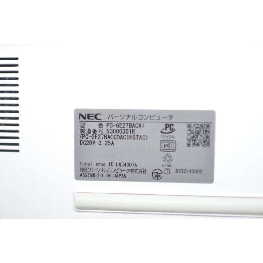 中古美品ノートパソコン NEC PC-GE27BACA1 Windows11+office AMD Ryzen
