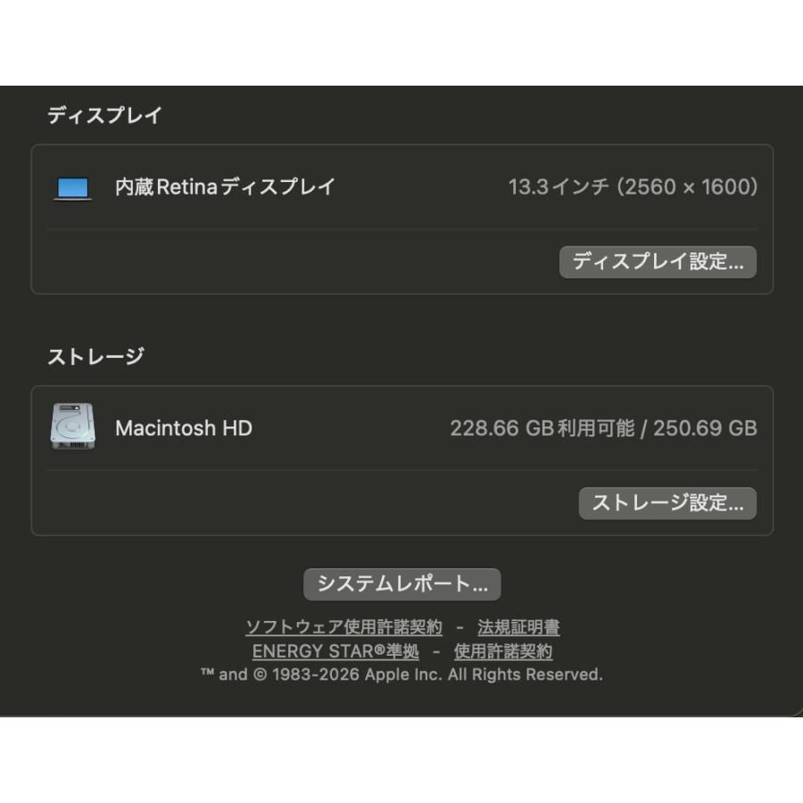 MacBook Air（Retina,13インチ,2020）256GB/8GB〈MWTJ2J/A〉(5)の画像