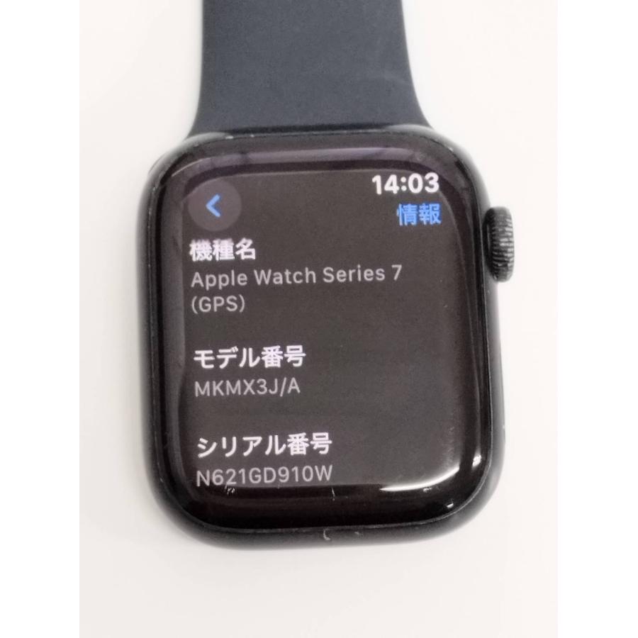 訳アリ】Apple Watch Series 7/GPS/41mm/A2473/ミッドナイト〈MKMX3J/A 