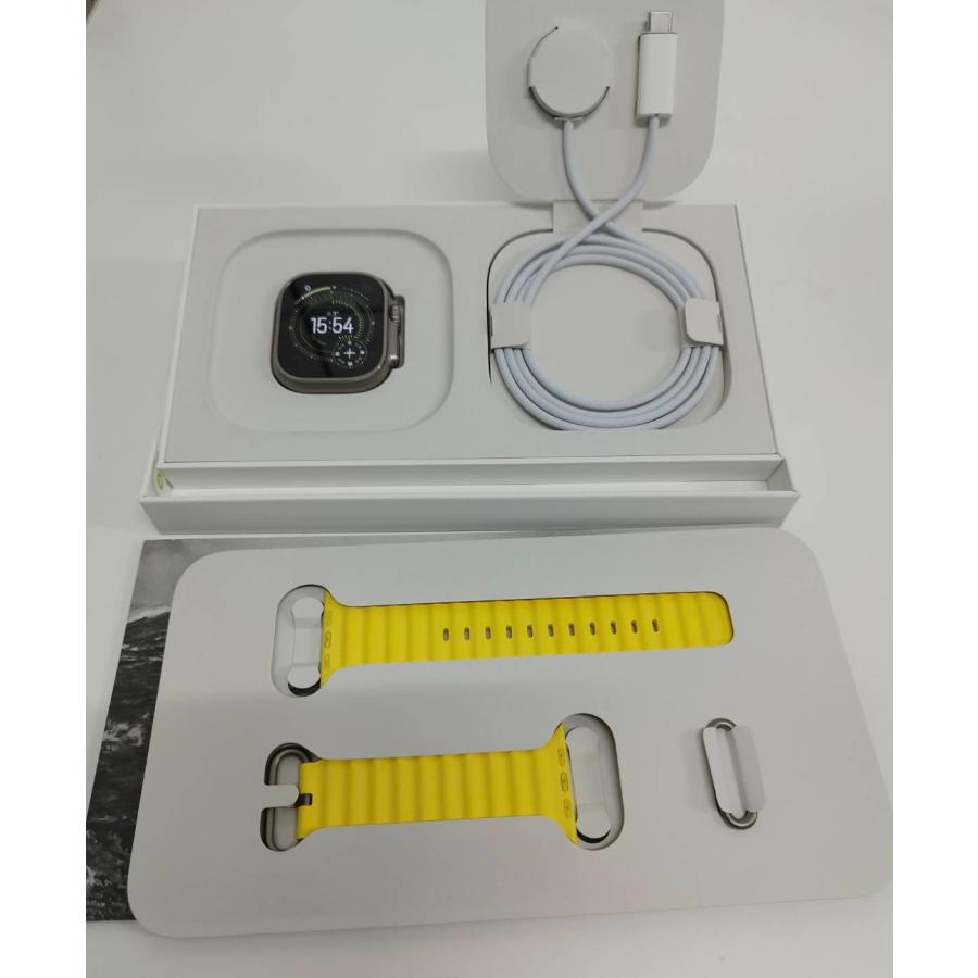【良品】Apple Watch Ultra/GPS+セルラー/49mm/A2684/チタニウム〈MNHJ3J/A〉 美品】Apple Watch Ultra/GPS+セルラー/49mm/A2684/チタニウム〈MNHG3J