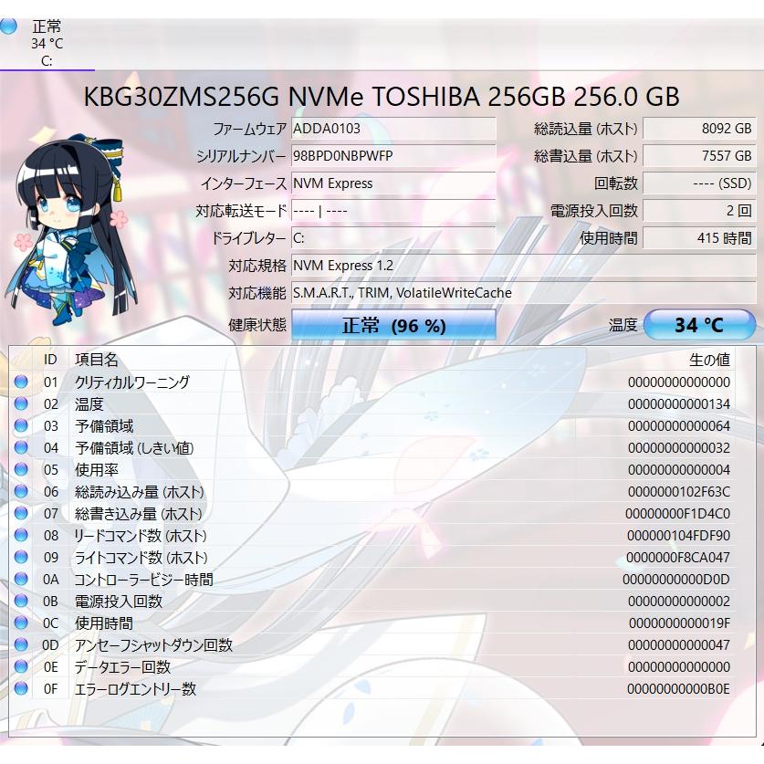 中古ノートPC】Dell〈Inspiron 5570〉Intel Coe i5/SSD256GB/メモリ8GB
