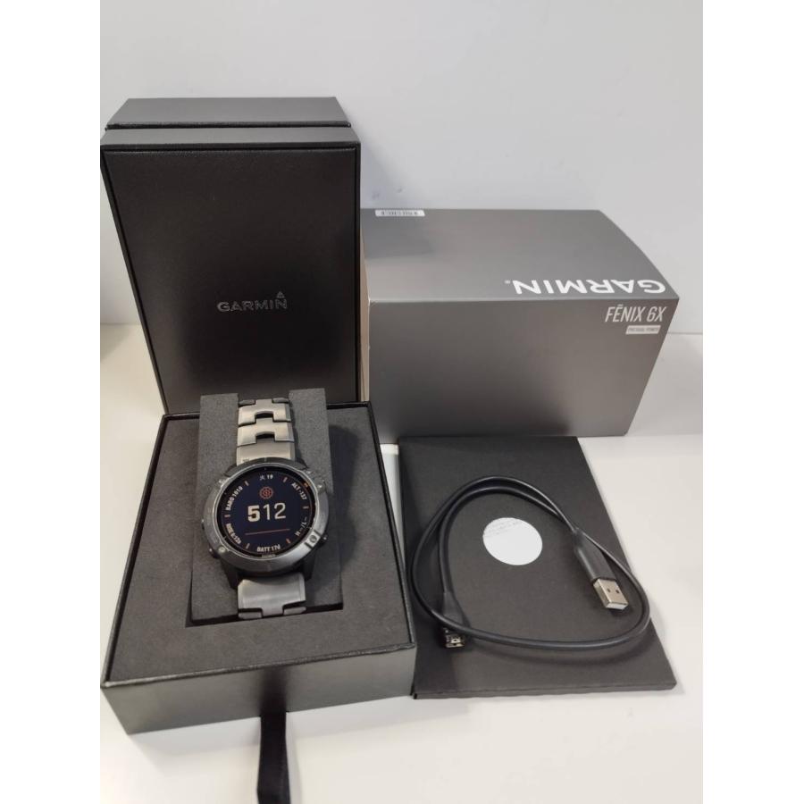 GARMIN FENIX 6X PRO DUAL POWER/Gray Titanium チタンバンド 