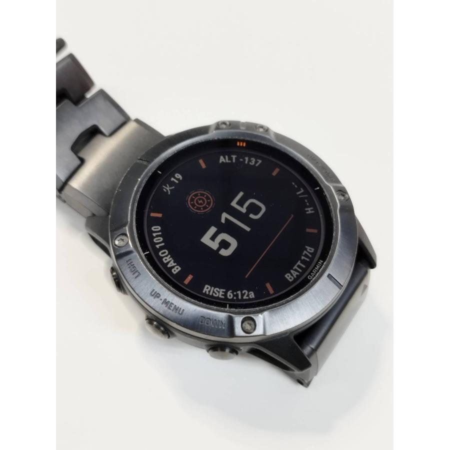 GARMIN FENIX 6X PRO DUAL POWER/Gray Titanium チタンバンド 