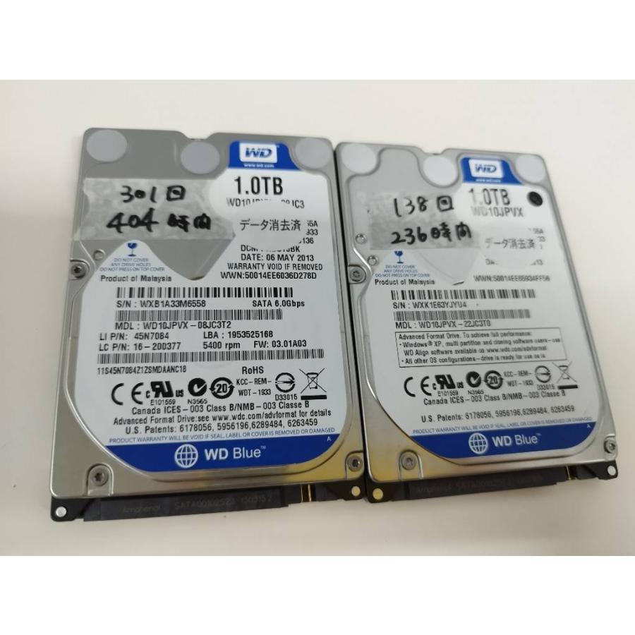 中古パーツ】Western Digital製 HDD 1TB 2枚セット！WD10JPVX-22JC3T0