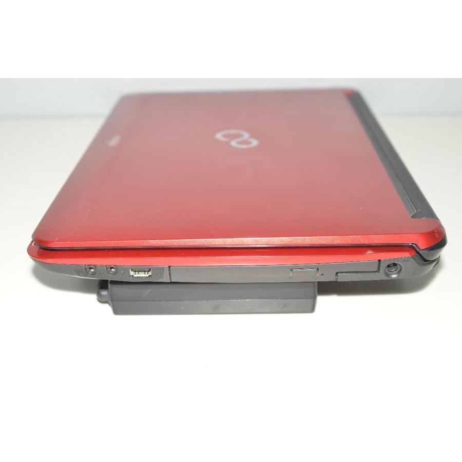 ノートパソコン Windows11 SSD 256GB Webカメラ 富士通 赤