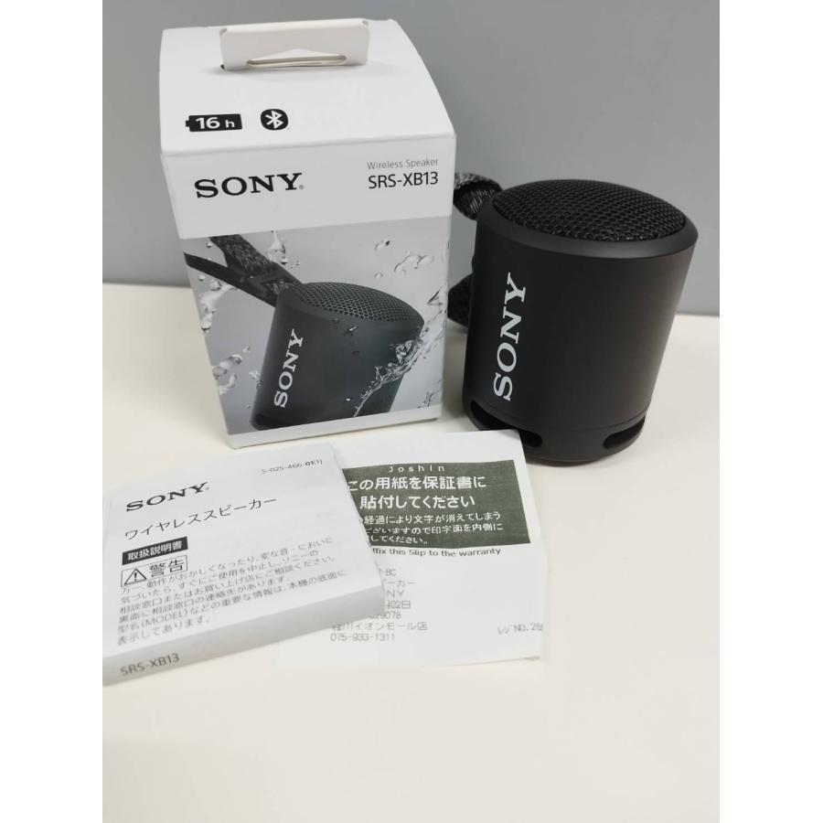 未使用に近い】SONY SRS-XB13/ワイヤレススピーカー/ブラック : 中古