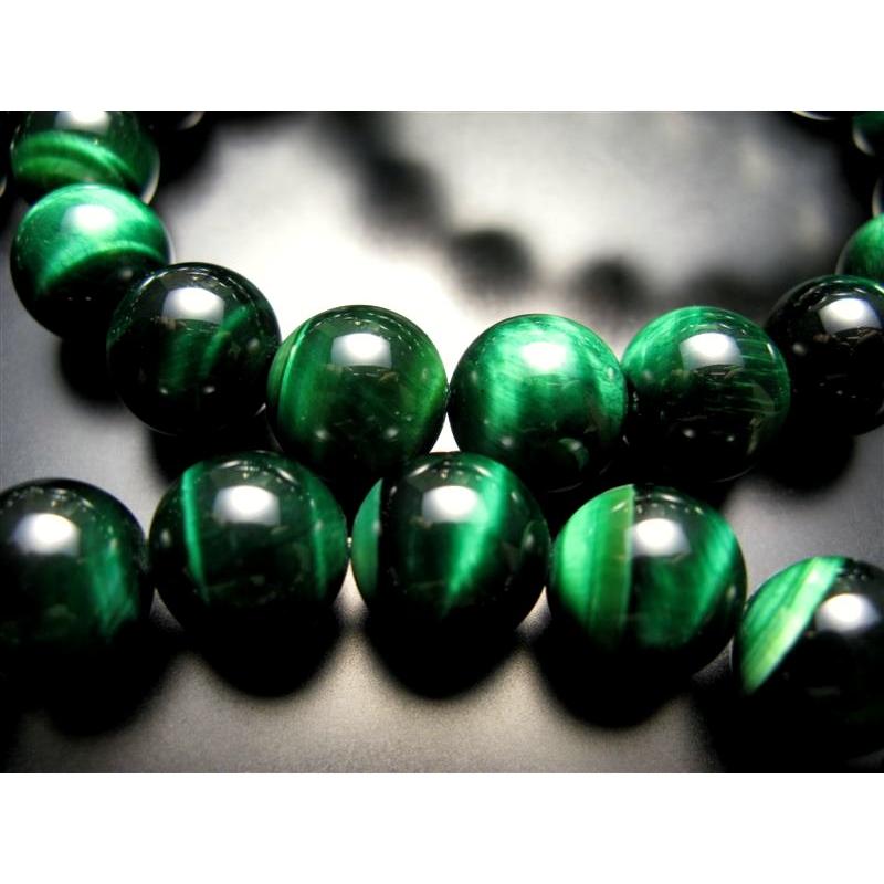 3A グリーンカラー タイガーアイ ブレスレット 10mm-10.5mm×20珠前後 南アフリカ産 bl- パワーストーン | ブランド登録なし | 02