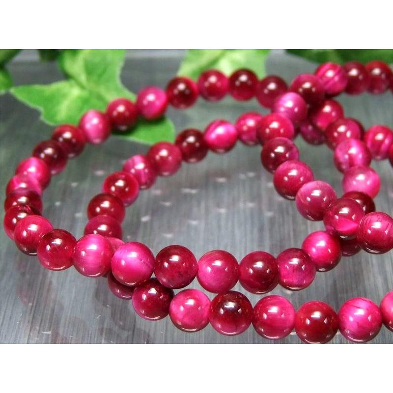 3A ピンク カラータイガーアイ ブレスレット 8mm-8.5mm×23珠前後 虎目石 超人気 南アフリカ産 bl-s パワーストーン 天然石 | ブランド登録なし | 03