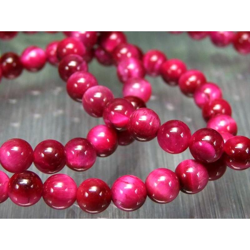 3A ピンク カラータイガーアイ ブレスレット 8mm-8.5mm×23珠前後 虎目石 超人気 南アフリカ産 bl-s パワーストーン 天然石 | ブランド登録なし | 04