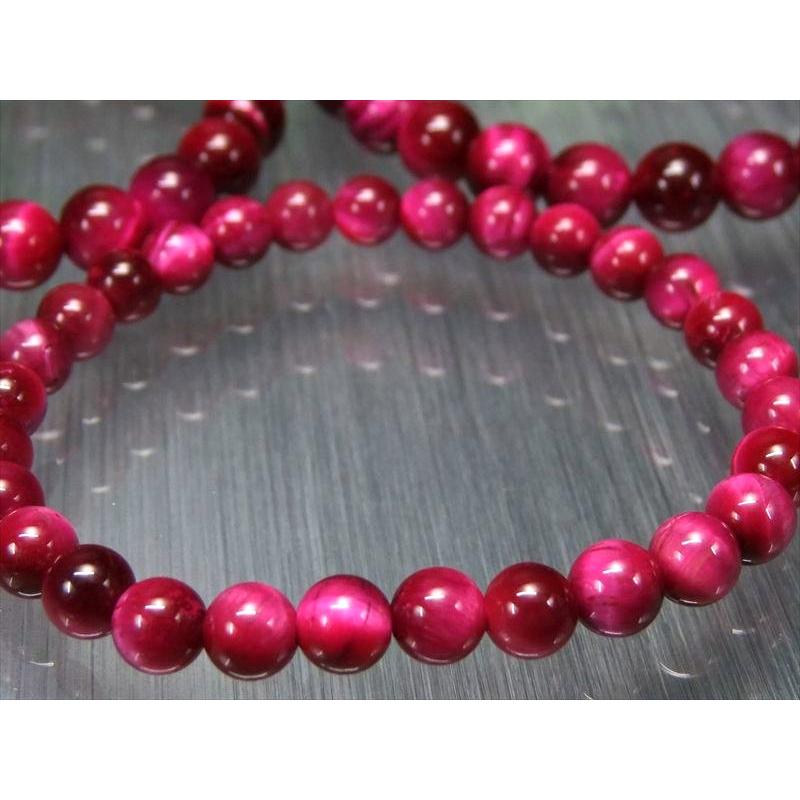 3A ピンク カラータイガーアイ ブレスレット 8mm-8.5mm×23珠前後 虎目石 超人気 南アフリカ産 bl-s パワーストーン 天然石 | ブランド登録なし | 05