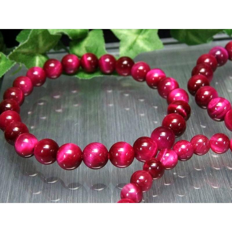 3A ピンク カラータイガーアイ ブレスレット 8mm-8.5mm×23珠前後 虎目石 超人気 南アフリカ産 bl-s パワーストーン 天然石 | ブランド登録なし | 06