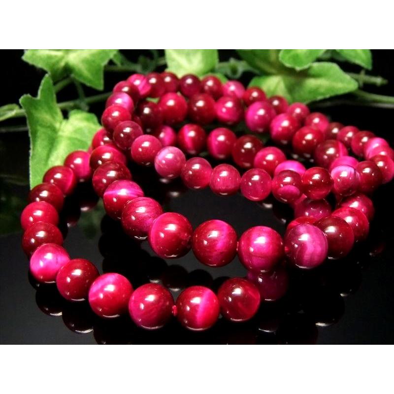 3A ピンク カラータイガーアイ ブレスレット 8mm-8.5mm×23珠前後 虎目石 超人気 南アフリカ産 bl-s パワーストーン 天然石 | ブランド登録なし | 08