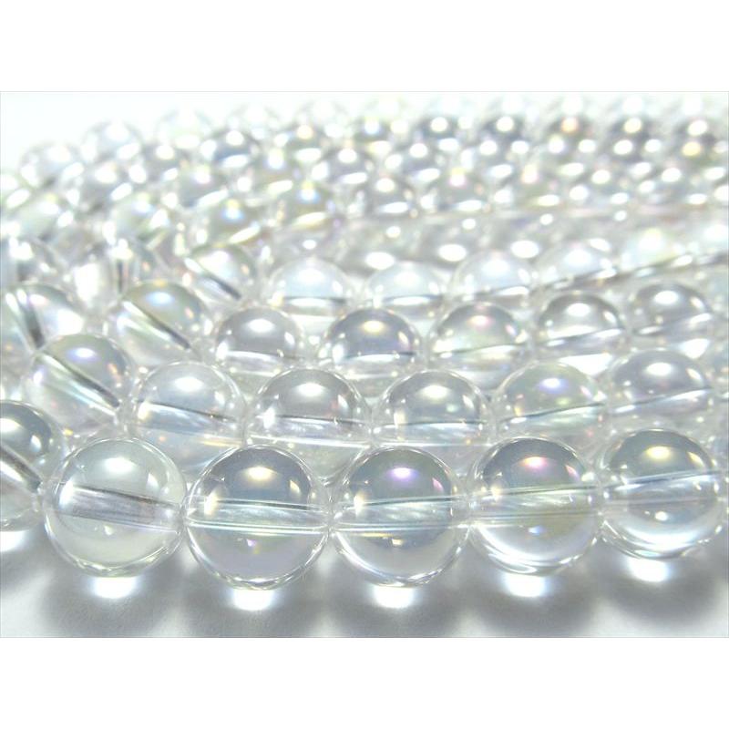 激安宣言 約8mm珠 コスモオーラ 一連 約37-39cm パワーストーン 丸玉 ビーズ オーラ加工溶錬水晶 ブラジル産 geki rn-s パワーストーン 天然石 | ブランド登録なし | 04