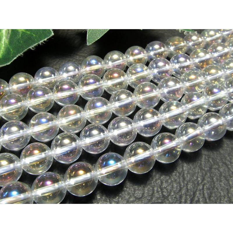 激安宣言 約10mm珠 コスモオーラ 一連 約37-39cm パワーストーン 丸玉 ビーズ オーラ加工溶錬水晶 ブラジル産 geki rn-s パワーストーン 天然石 | ブランド登録なし | 03