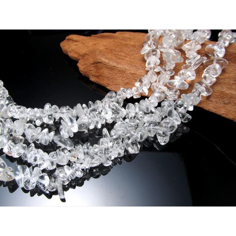 激安宣言 透明 美品 サイズ約5mm-10mm 天然水晶 さざれ連 長さ約75-80cm ブラジル産 geki rn-s | ブランド登録なし | 03