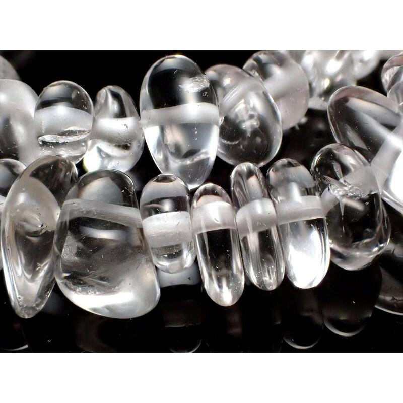 激安宣言 透明 美品 サイズ約5mm-10mm 天然水晶 さざれ連 長さ約75-80cm ブラジル産 geki rn-s | ブランド登録なし | 05