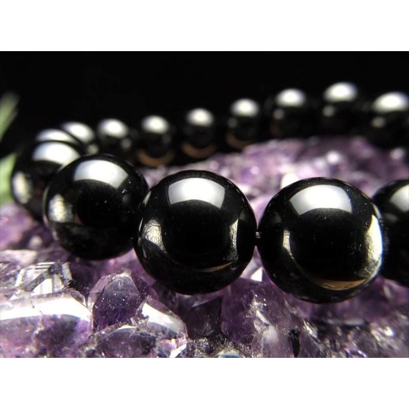 4A 黒水晶ブレスレット 6mm-6.5mm×29珠前後 天然チベットモリオン チベット産 bl-p パワーストーン 天然石 | ブランド登録なし | 02