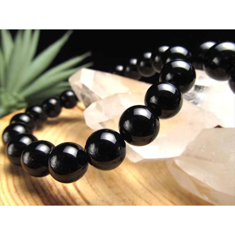 4A 黒水晶ブレスレット 6mm-6.5mm×29珠前後 天然チベットモリオン チベット産 bl-p パワーストーン | ブランド登録なし | 03