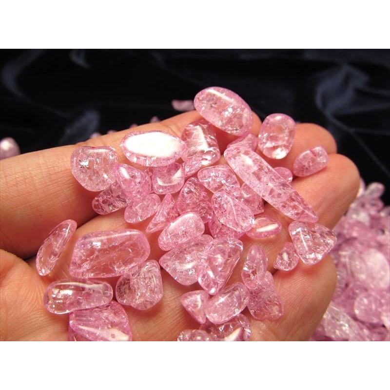 AAA ピンク 桃色 カラー きらきら爆裂水晶さざれ 200グラム 粒の大きさ