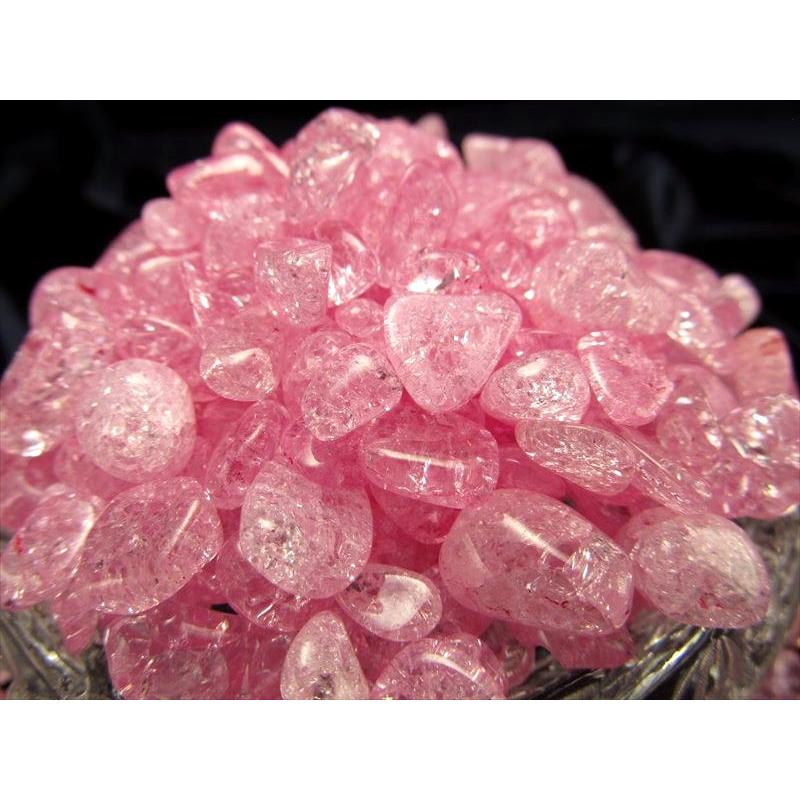 AAA ピンク 桃色 カラー きらきら爆裂水晶さざれ 200グラム 粒の大きさ