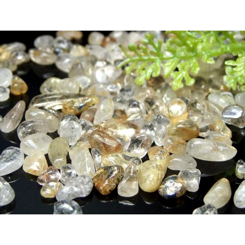 200★数量限定あるだけ★金運✳︎勝負運に【ゴールドルチルクォーツさざれ石】❤️ 激安宣言 中粒 つるんと丸タイプ ゴールドルチルクォーツ サザレ 200g