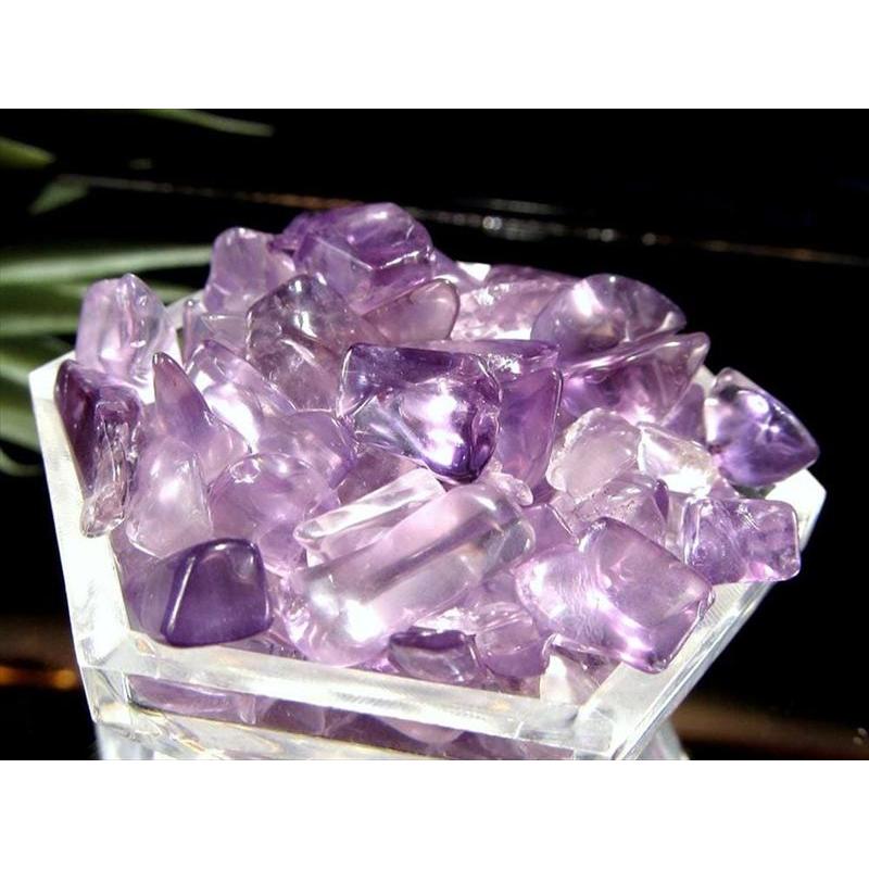 中粒タイプ ラベンダーアメジスト 紫水晶 さざれ 一袋約100g 粒の大き