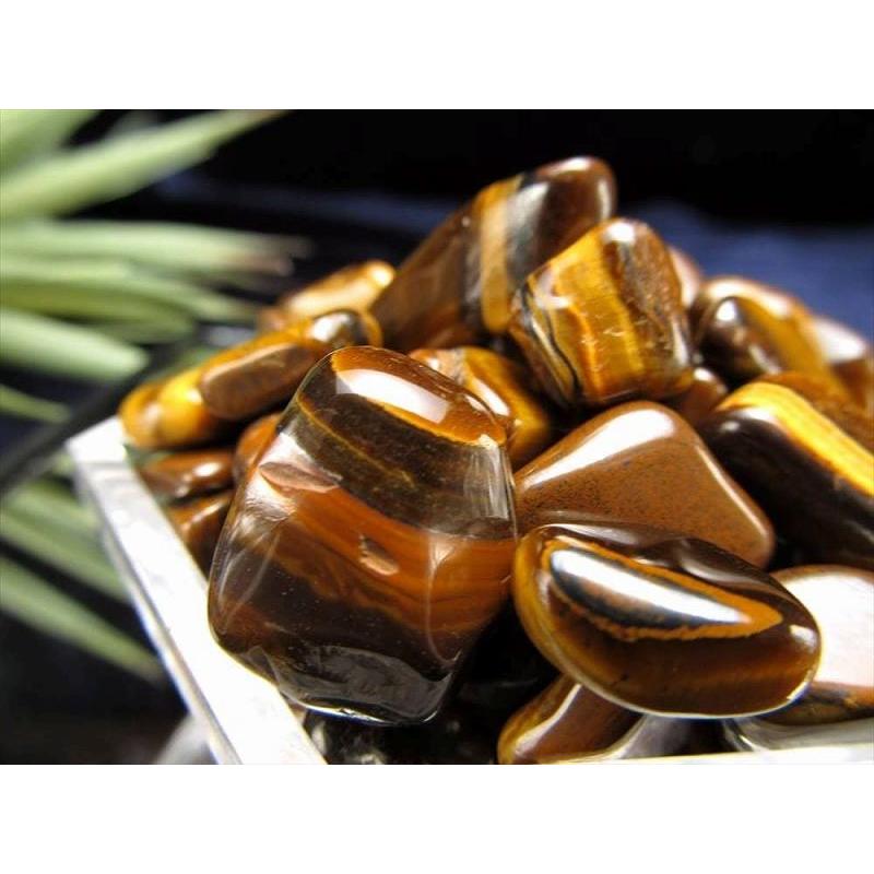 つやつや 大粒タイプ タイガーアイ 虎目石 さざれ 約200g 約9mm-20mm