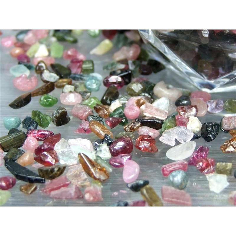 小粒で透明 宝石質有り 色とりどり全カラー MIXトルマリン