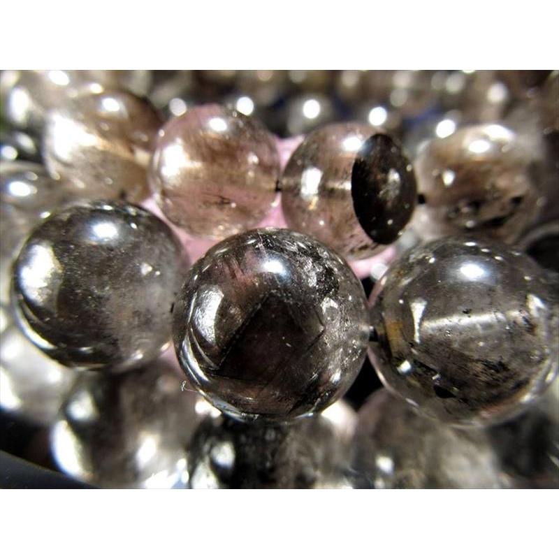 3A ブラックエレスチャルクォーツ ブレスレット 9mm-9.5mm×21珠前後