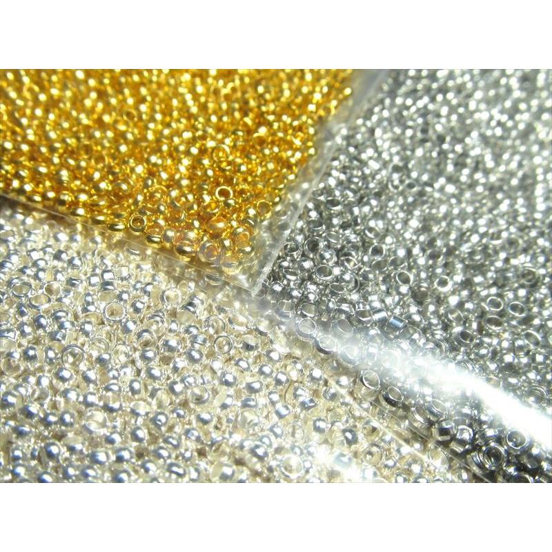 選べる3色 真鍮製 つぶし玉 30gパック 外径約2mm 内径約1.7mm ゴールド  