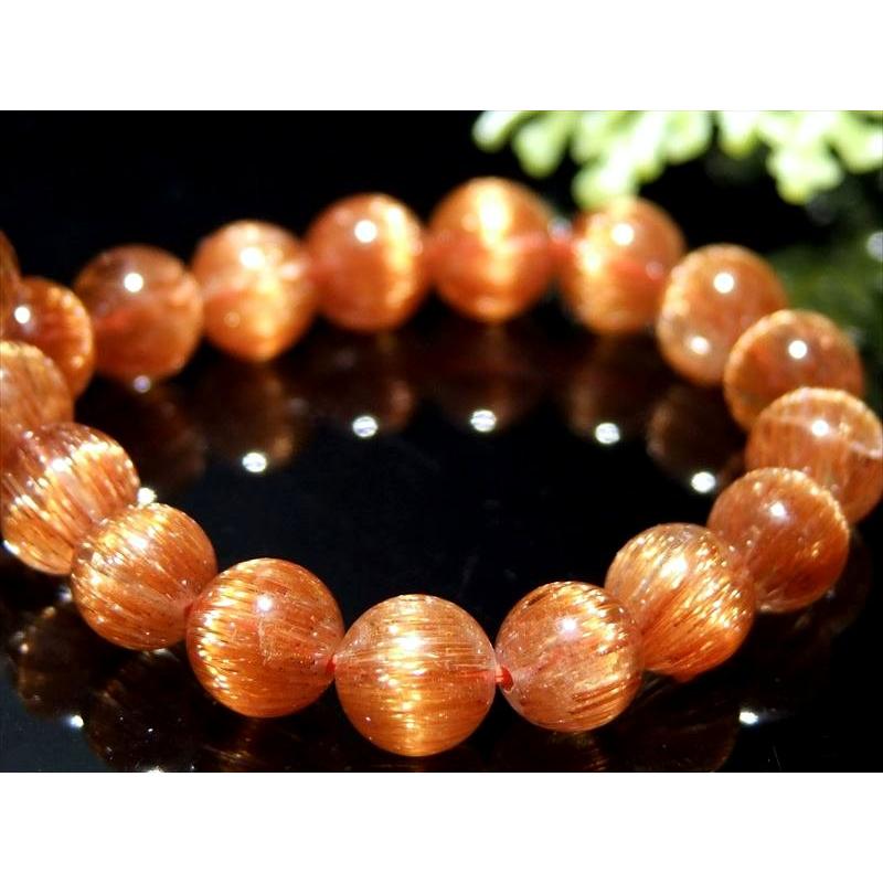 絶品ロイヤルクラス S級 極上 オレンジキャッツアイ ルチルクォーツ ブレスレット 6.5mm-7mm×27珠 パワーストーン ルチルの王様 ブラジル産 bl- itk | ブランド登録なし