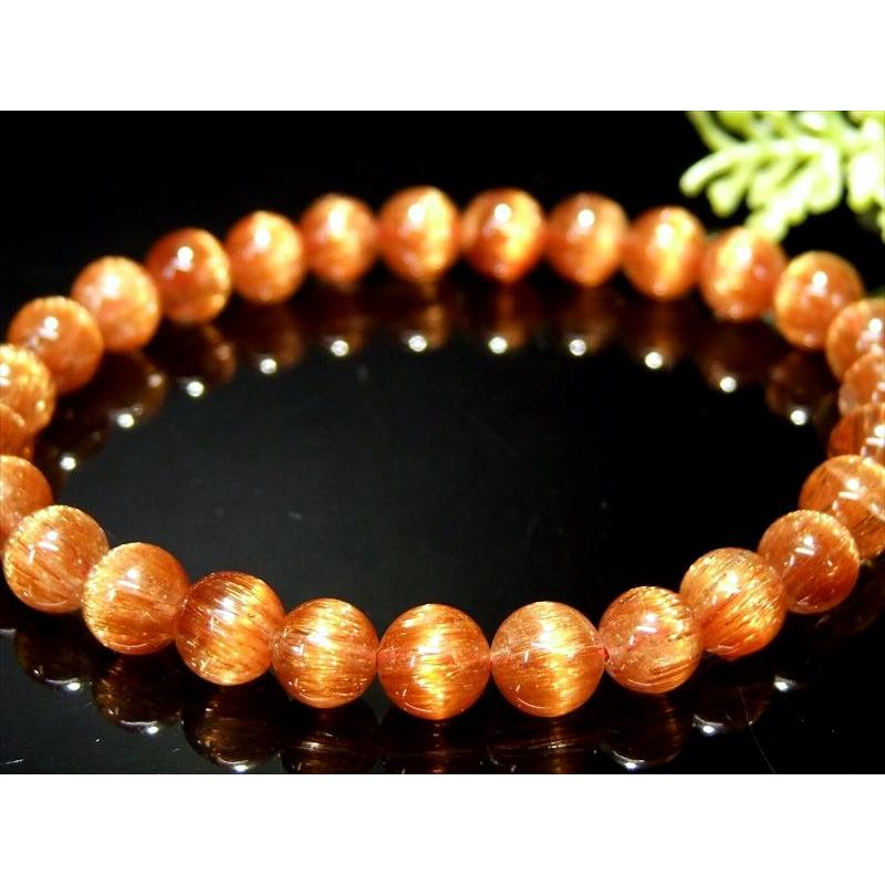 絶品ロイヤルクラス S級 極上 オレンジキャッツアイ ルチルクォーツ ブレスレット 6.5mm-7mm×27珠 パワーストーン ルチルの王様 ブラジル産 bl- itk | ブランド登録なし | 02