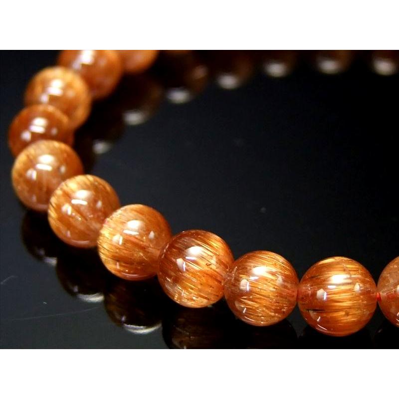 絶品ロイヤルクラス S級 極上 オレンジキャッツアイ ルチルクォーツ ブレスレット 6.5mm-7mm×27珠 パワーストーン ルチルの王様 ブラジル産 bl- itk | ブランド登録なし | 06