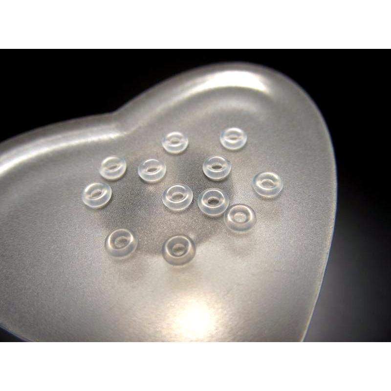 ブレス保護&サイズアップに 激安 シリコンリング ホワイト 半透明 約150-170個入 直径約3mm 高級ブレスに必須 白色 pa-p パワーストーン 天然石 | 開運