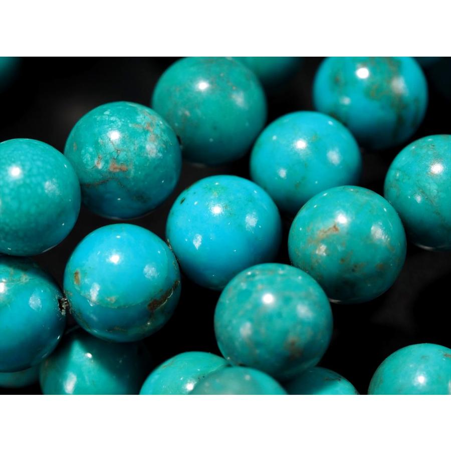激安 2A+ 天然 ターコイズ ブレスレット 10mm-10.5mm×19珠前後 トルコ石 希少 旅の守護石 アリゾナ産 bl- パワーストーン | ブランド登録なし | 02