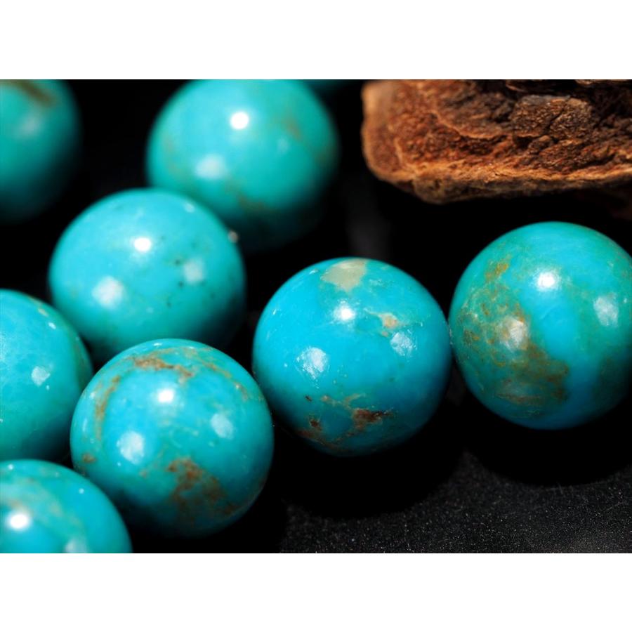 激安 2A+ 天然 ターコイズ ブレスレット 10mm-10.5mm×19珠前後 トルコ石 希少 旅の守護石 アリゾナ産 bl- パワーストーン | ブランド登録なし | 04