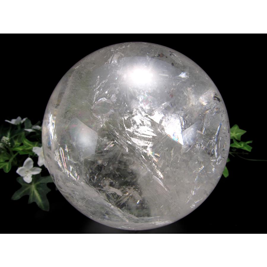 綺麗　天然石　 レインボー  水晶丸玉 スフィア　台座付き 全てを超える特大レインボー 巨大水晶丸玉 天然虹入り水晶 クリスタル