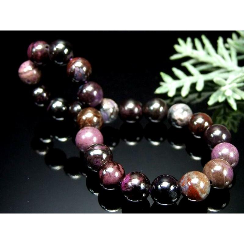 極上希少石】天然本物アンモライトブレスレット約12.5mm カナダ産