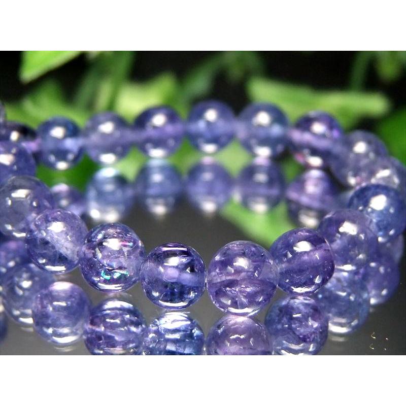 過去最高品質 虹入り S級 宝石質 タンザナイト ブレスレット 6mm-6.5mm