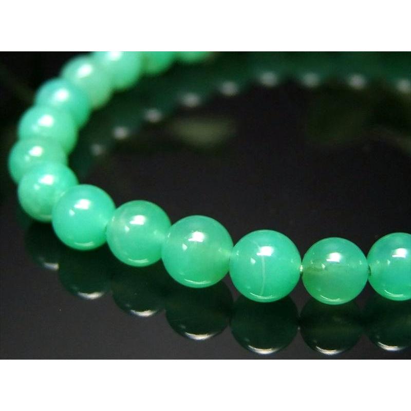 ぷるんと透明感 3A クリソプレーズ ブレスレット 5.5mm-6mm×30珠 隠れた才能を引き出す石 艶やかアップルグリーンの希少石 1点もの オーストラリア産 | ブランド登録なし | 02