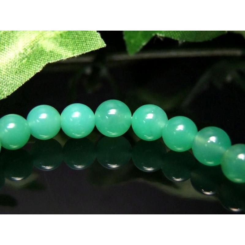 ぷるんと透明感 3A クリソプレーズ ブレスレット 5.5mm-6mm×30珠 隠れた才能を引き出す石 艶やかアップルグリーンの希少石 1点もの オーストラリア産 | ブランド登録なし | 03