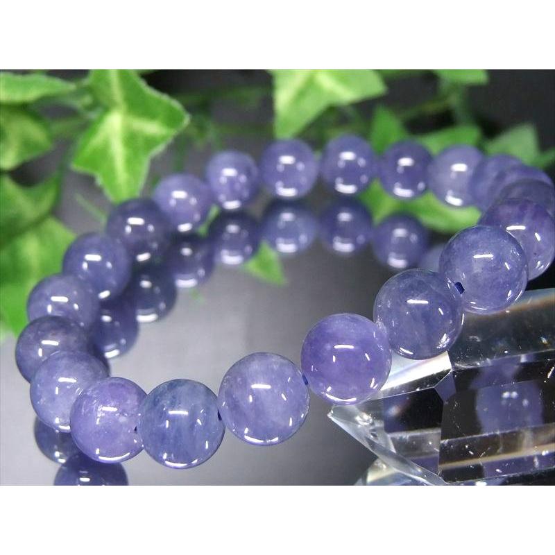 潤いブルー 4A タンザナイト ブルーゾイサイト ブレスレット 9mm-9.5mm×21珠 12月の誕生石 極上青紫 ポジティブに変換する 一点物 タンザニア産 bl-g | ブランド登録なし | 01