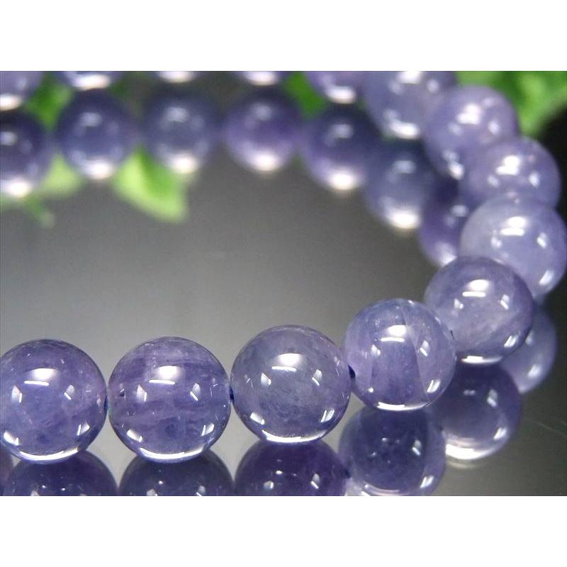 潤いブルー 4A タンザナイト ブルーゾイサイト ブレスレット 9mm-9.5mm×21珠 12月の誕生石 極上青紫 ポジティブに変換する 一点物 タンザニア産 bl-g | ブランド登録なし | 04