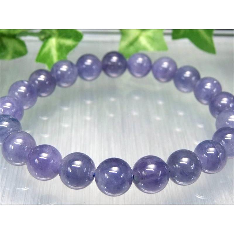 潤いブルー 4A タンザナイト ブルーゾイサイト ブレスレット 9mm-9.5mm×21珠 12月の誕生石 極上青紫 ポジティブに変換する 一点物 タンザニア産 bl-g | ブランド登録なし | 06