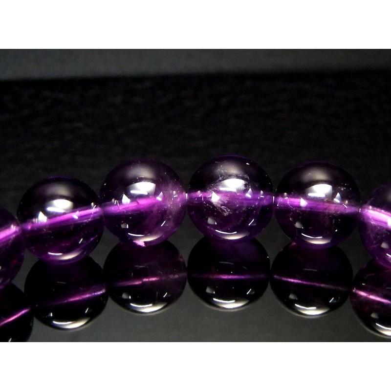希少ウルグアイ産 4A+ アメジスト 紫水晶 ブレスレット 10.5mm-11mm×19