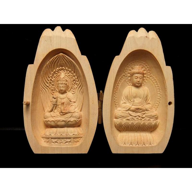 合掌タイプ 5A極上彫り 木彫り仏像置物 高さ約8cm前後 風水やインテリアに ok-s パワーストーン 天然石 | ブランド登録なし