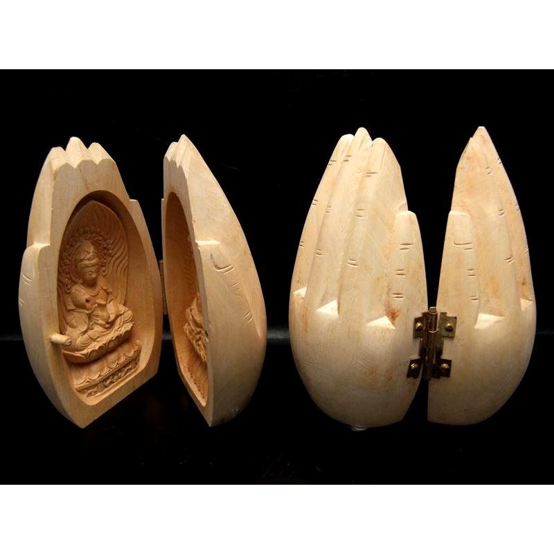 合掌タイプ 5A極上彫り 木彫り仏像置物 高さ約8cm前後 風水やインテリアに ok-s パワーストーン 天然石 | ブランド登録なし | 04