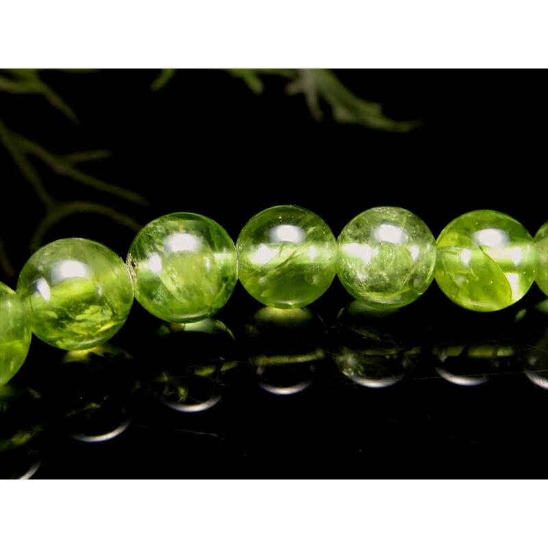 4A ペリドット かんらん石 ブレスレット 7mm×25珠 澄み切ったオリーブグリーン 女神ペレの涙 夫婦円満の石 8月誕生石 ミャンマー産 bl-p パワーストーン | ブランド登録なし | 04