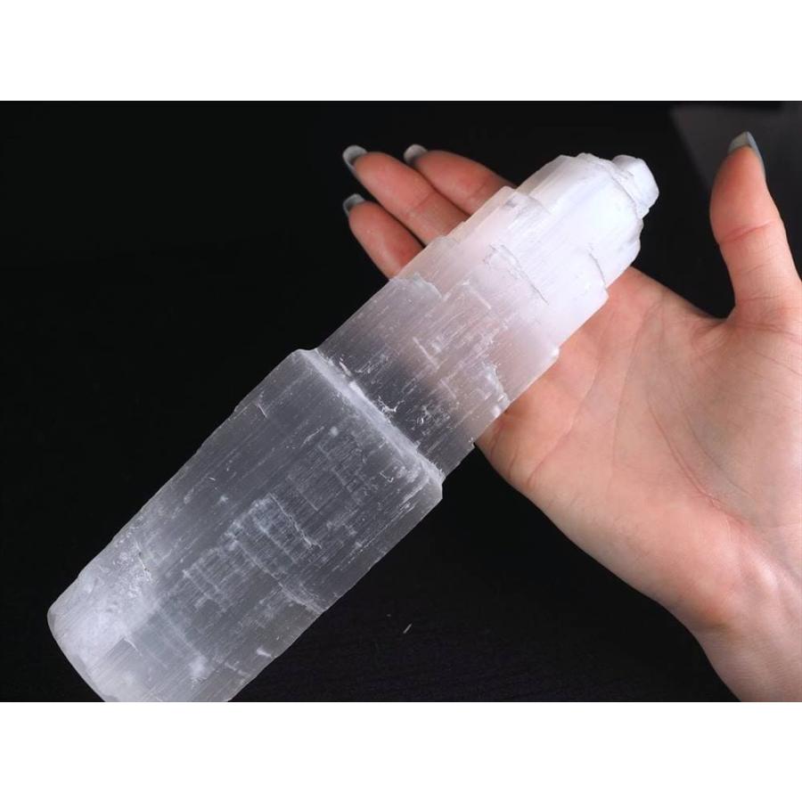 聖母マリアのガラス 美品 キャッツアイ セレナイト（ジプサム） タワー